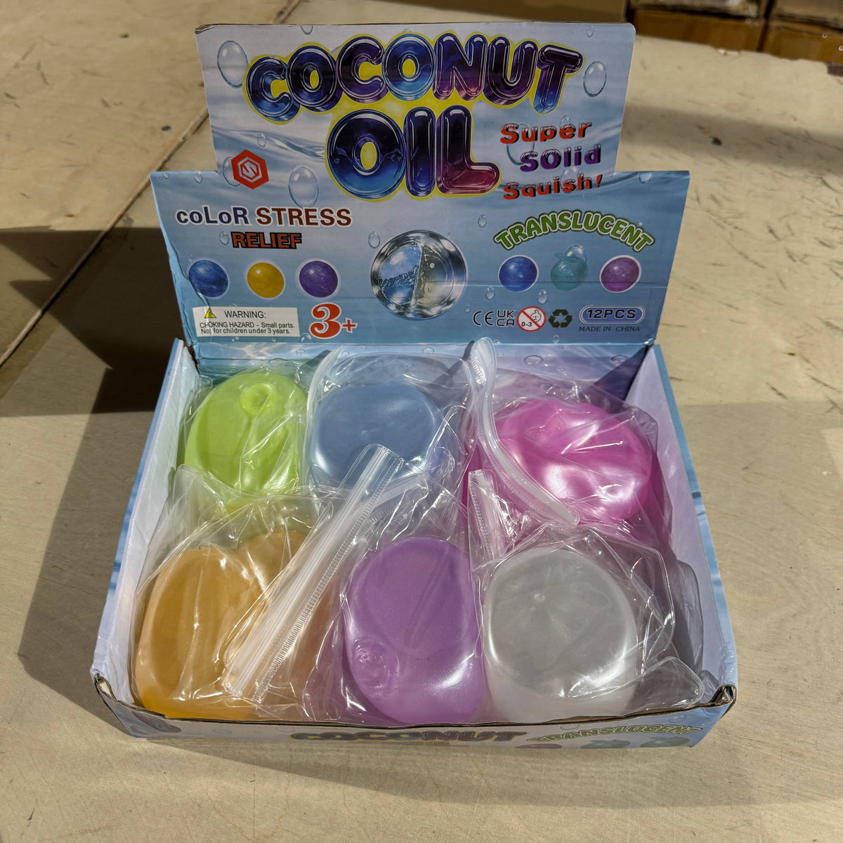 Coconut Oil Vaseline Metallic Round Ball Squishy