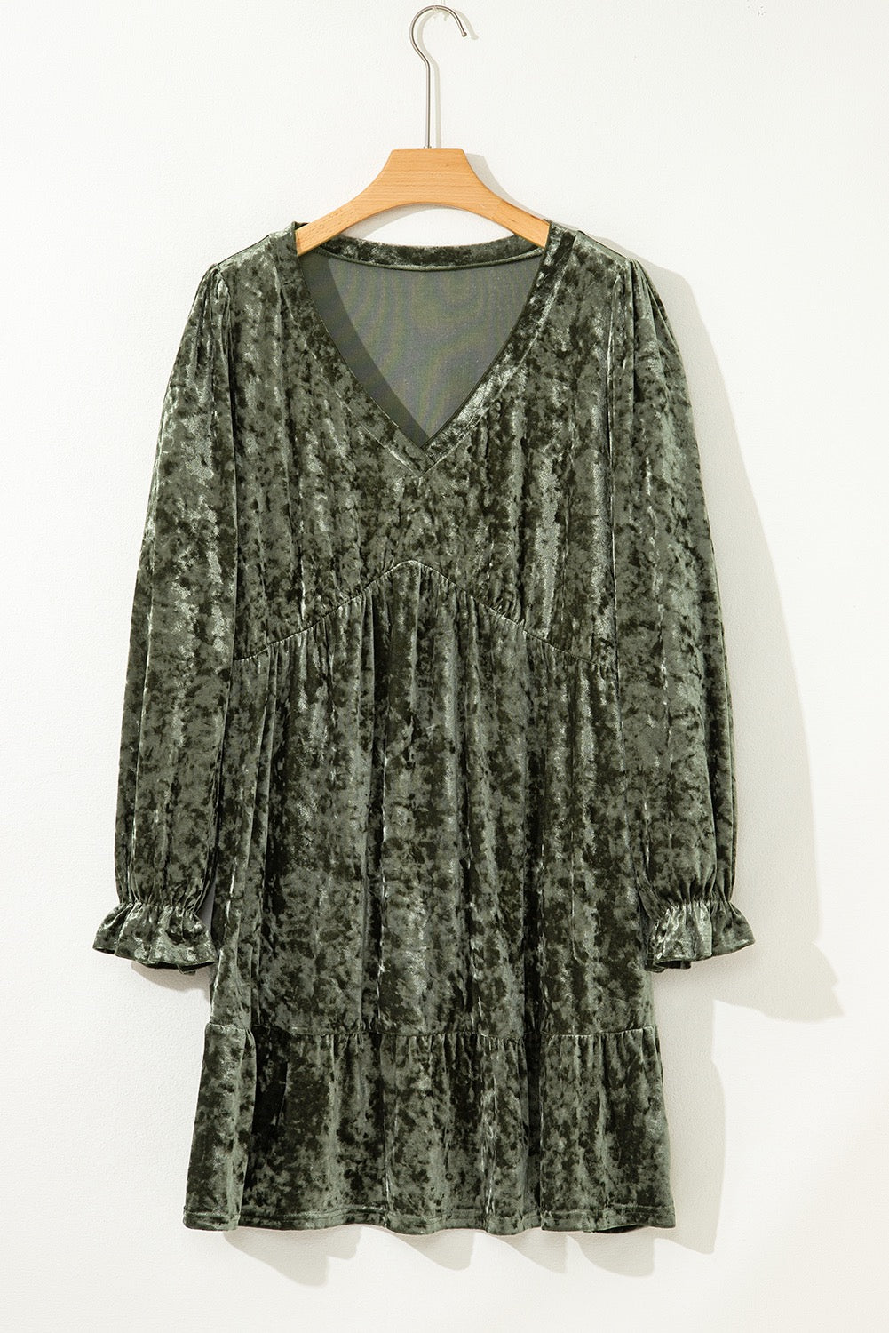 Lux Velvet Curvy Green Dress