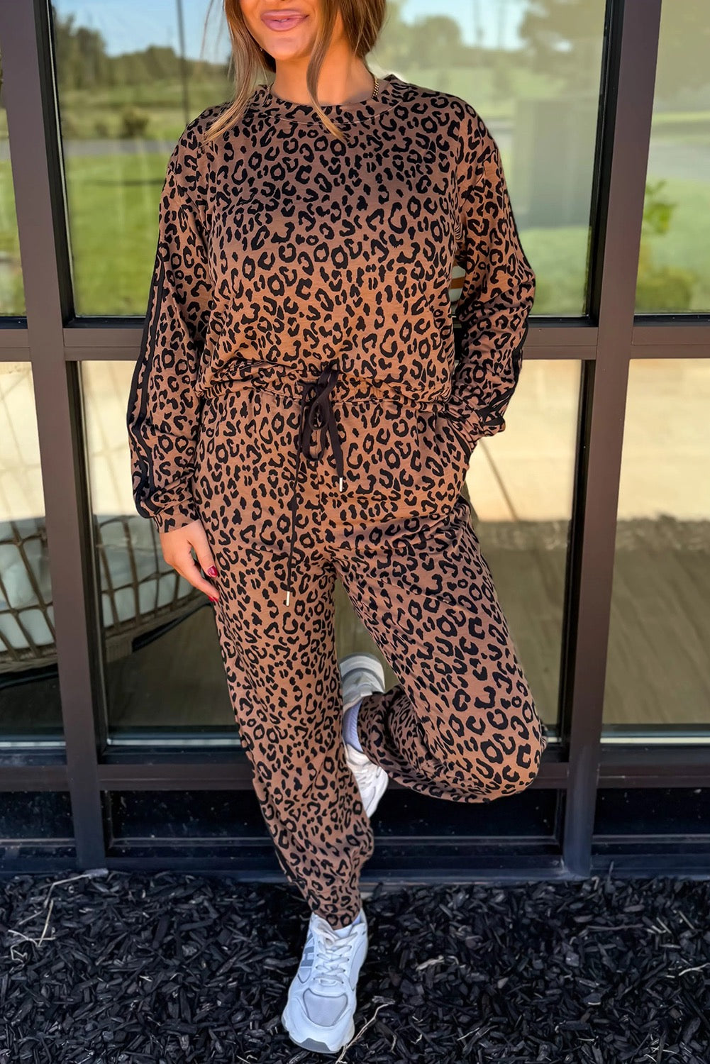 Stripe N Leopard Set