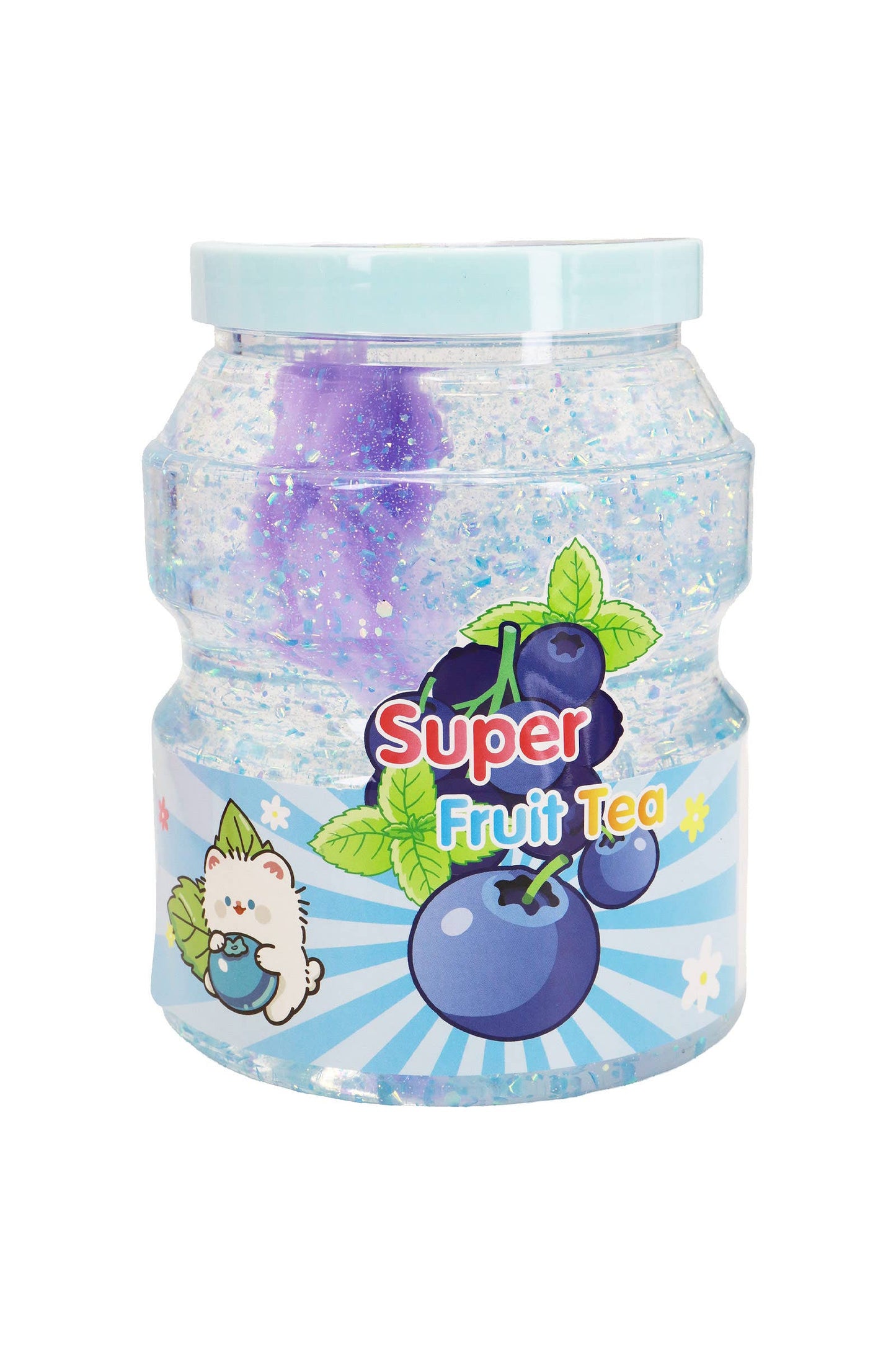Super Fruit Tea Jumbo Glitter Slime Jar EST Arrival Mid Aug