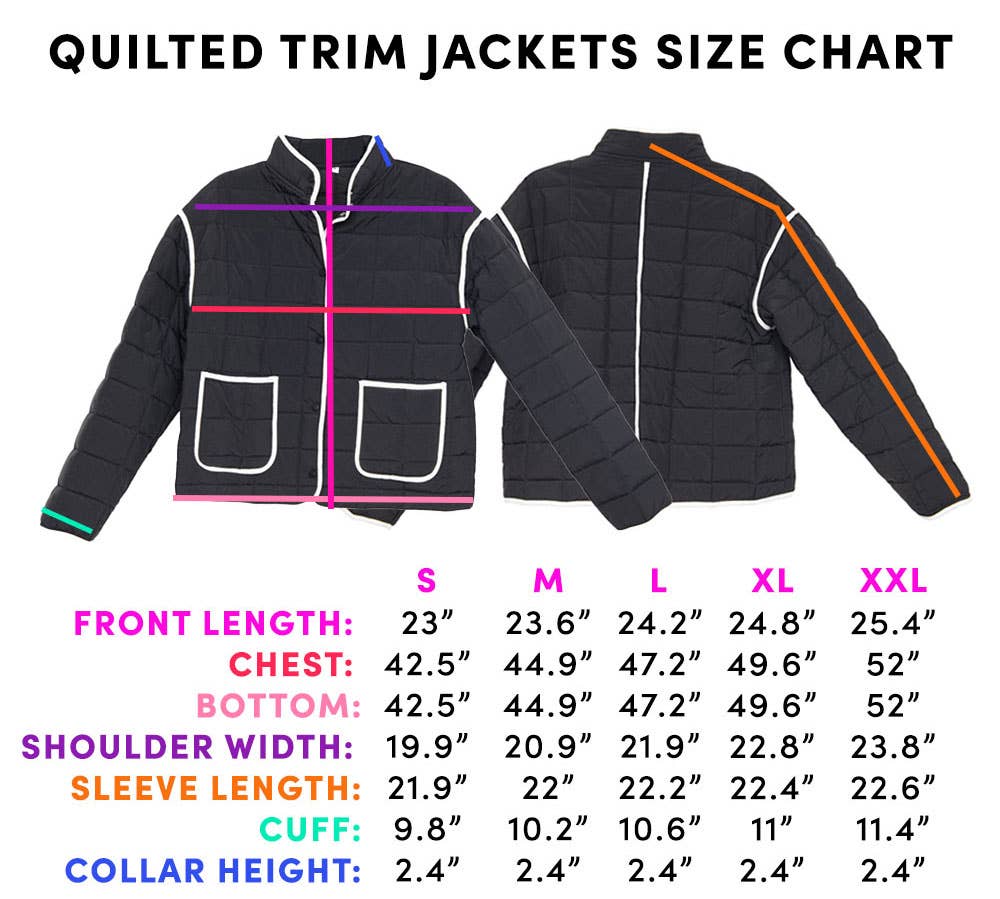 Hot Pink Wholesale Quilted Trim Jacket