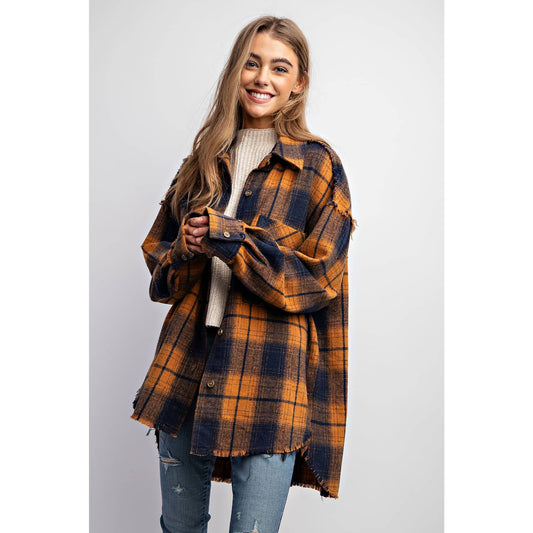 SUPER SOFT PLAID SHACKET