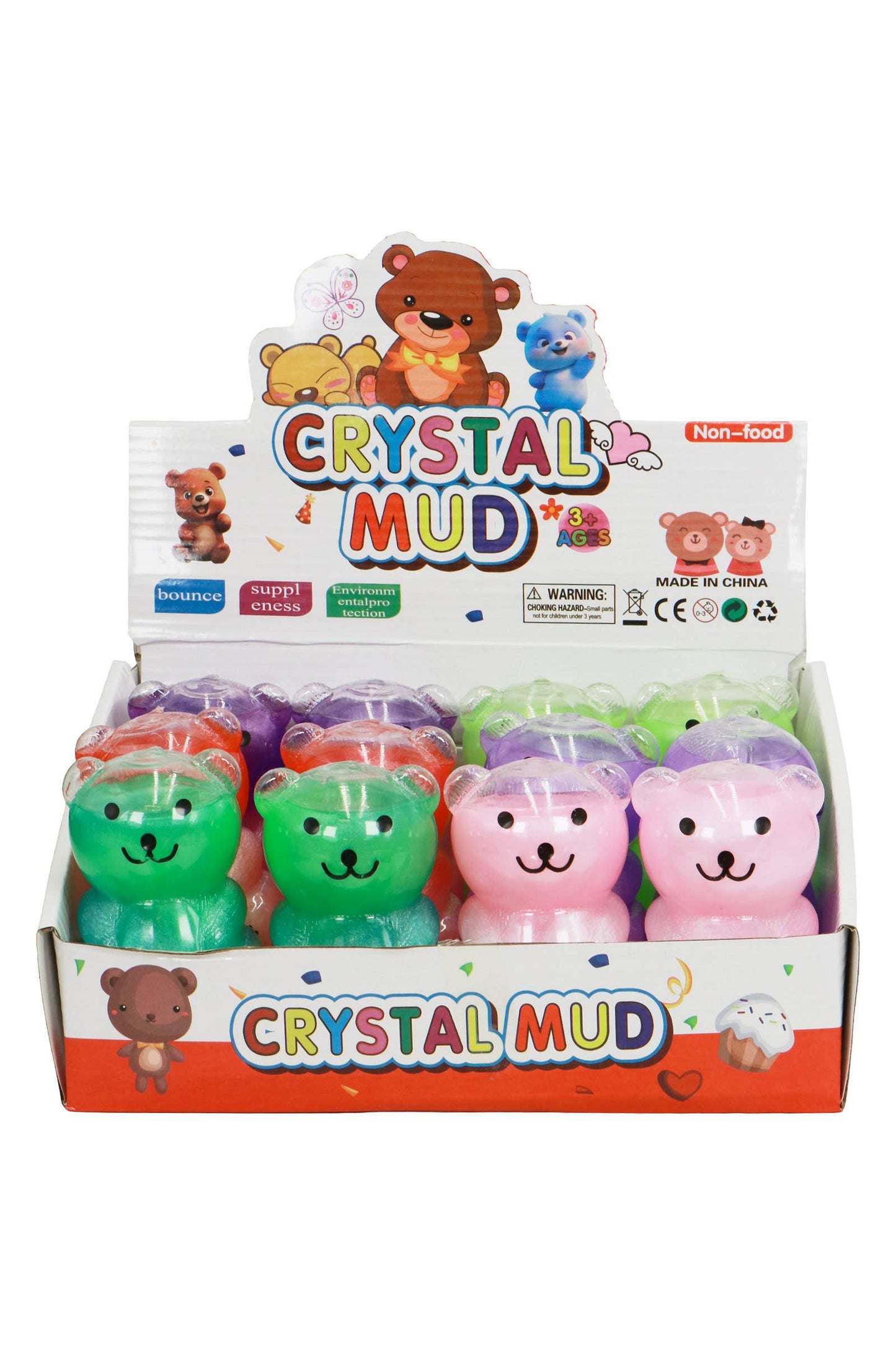 Shimmery Two-Tone Ombre Bear Gel Slime Jar - EST Arrival Mid Aug
