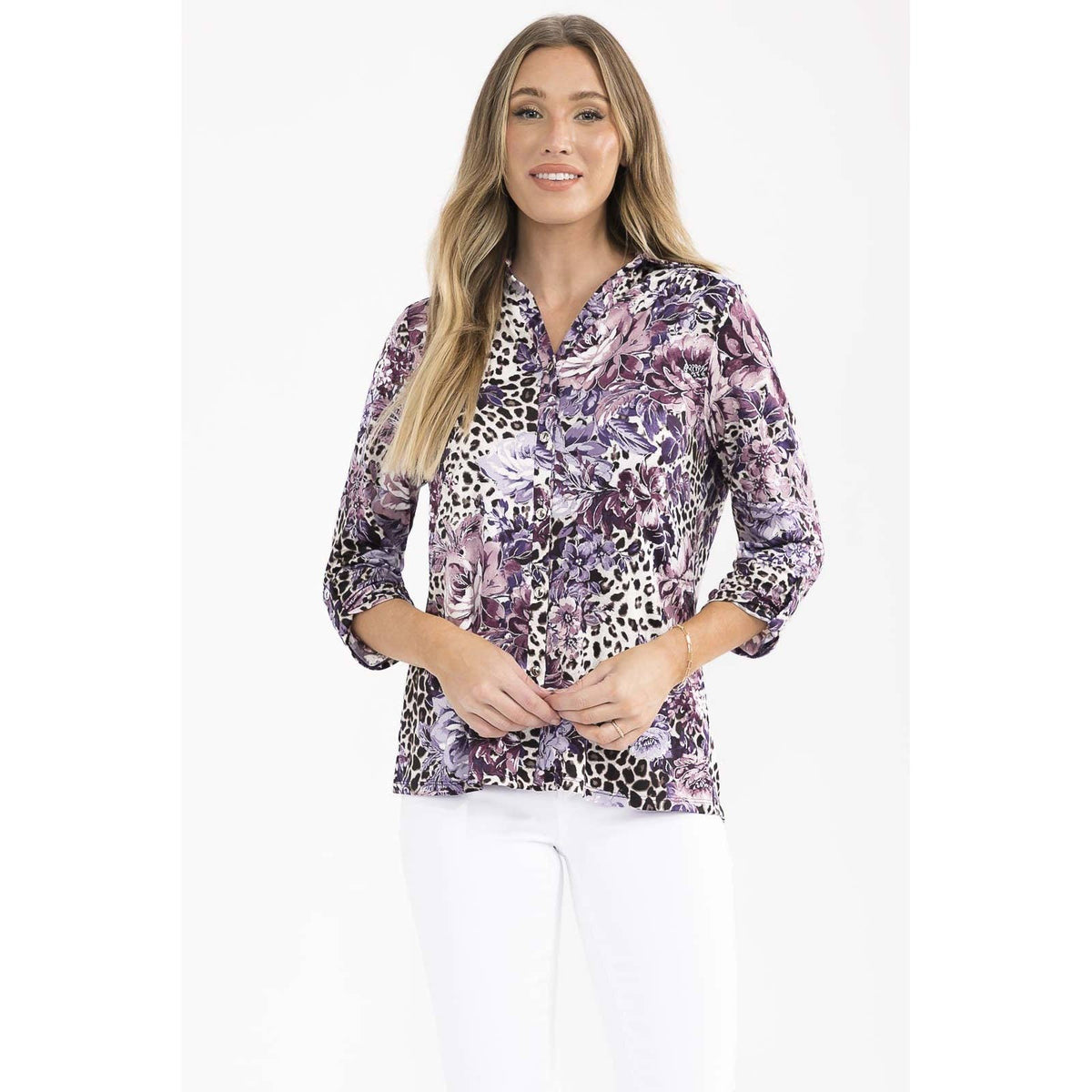 FOIL ANIMAL PRINT SHIRT
