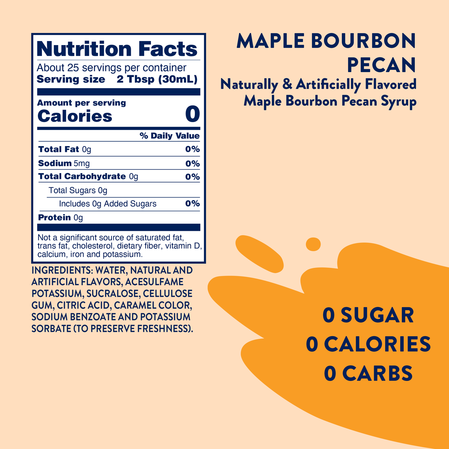 Sugar Free Maple Bourbon Pecan Syrup
