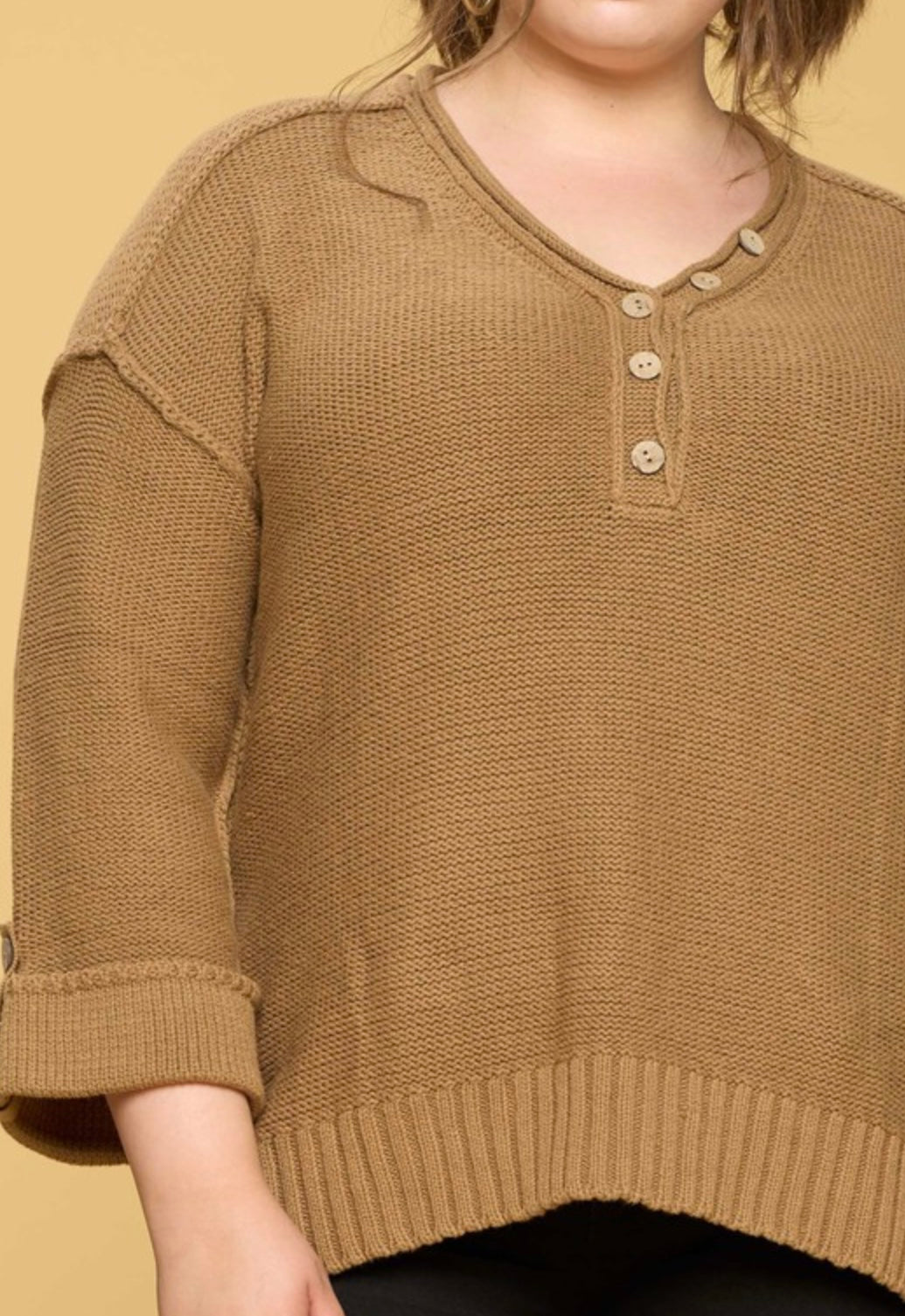 Solid Henley Sweater