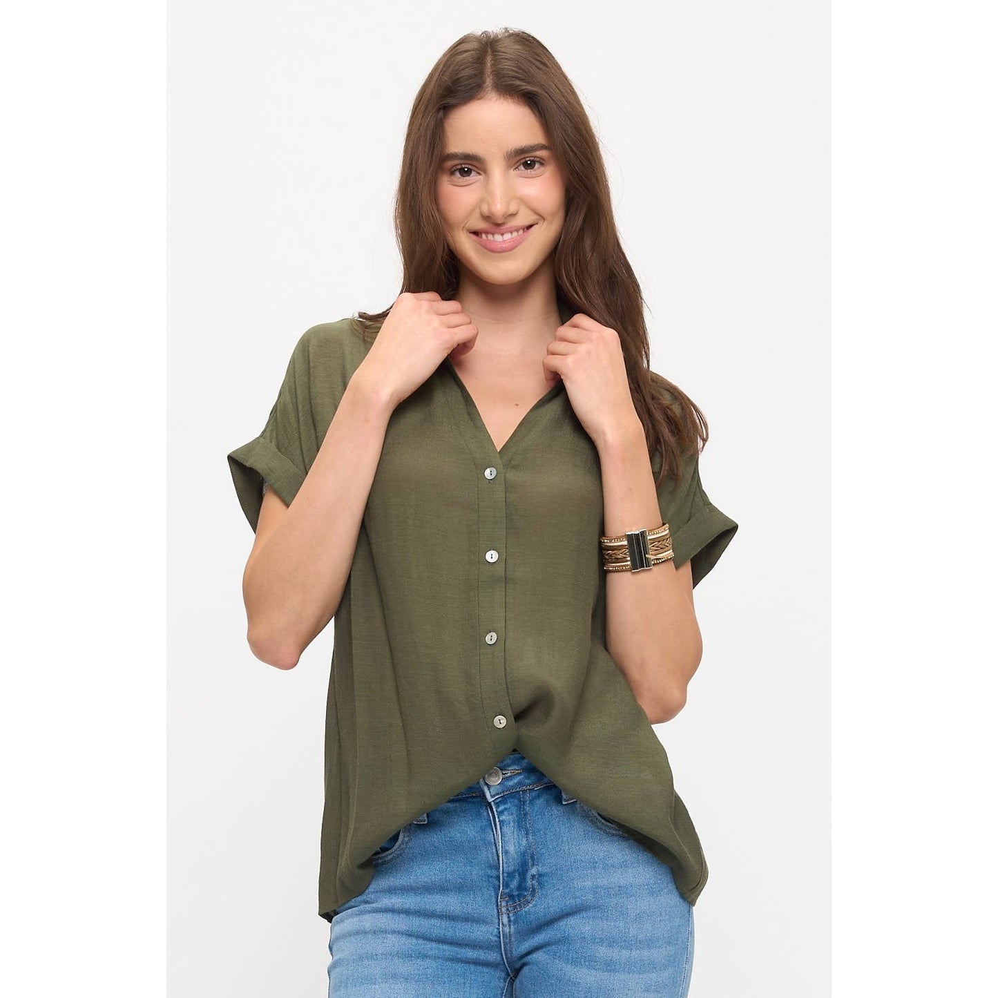 GAUZE UTILITY COLLAR SHIRT