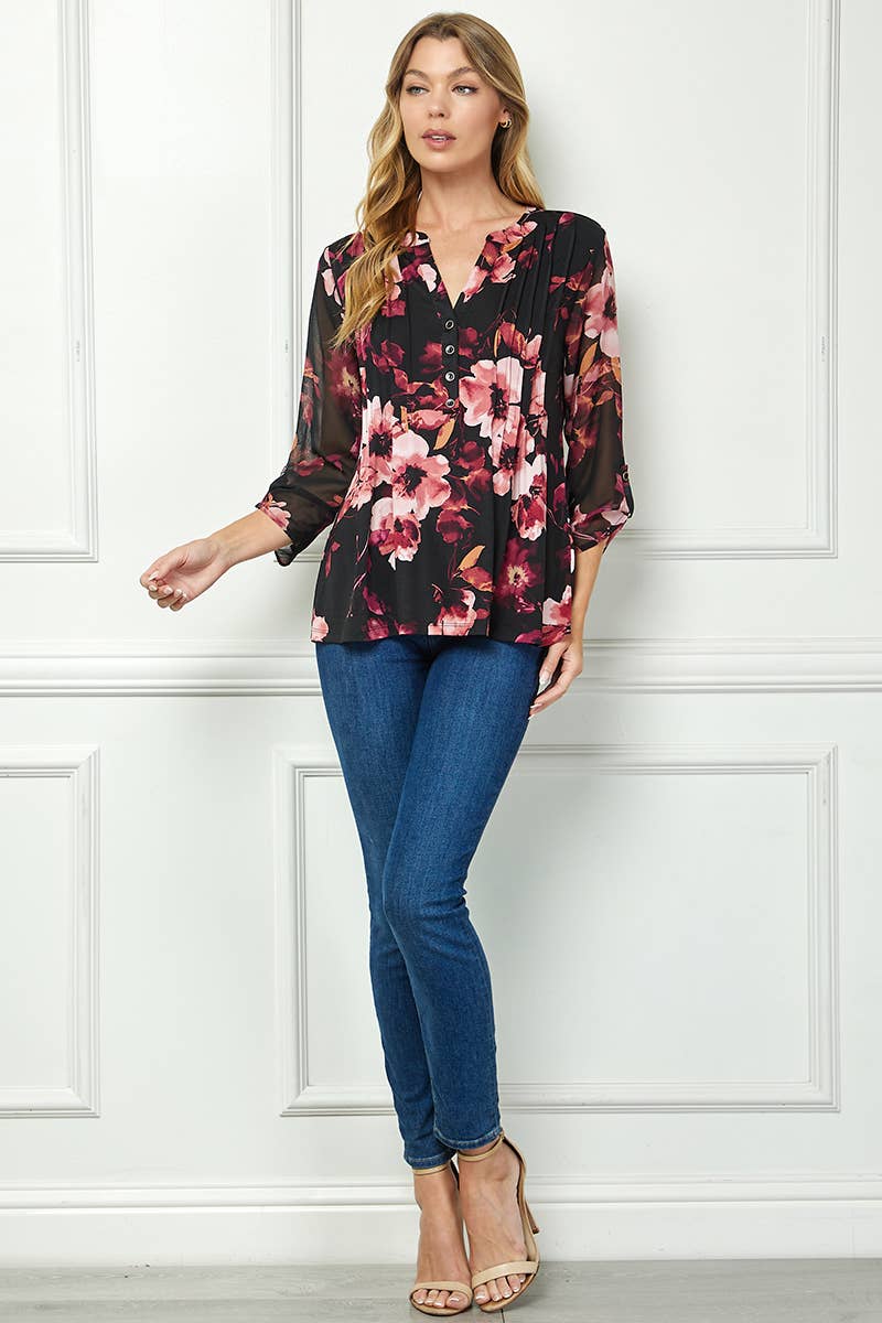 VERONA FALL NECK BLOUSE