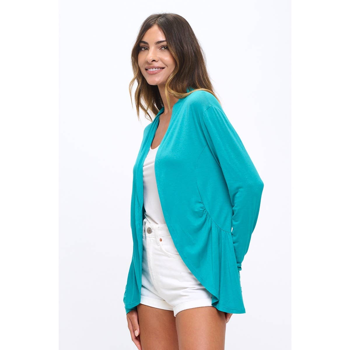 OPEN FRONT HIGH LOW CARDIGAN