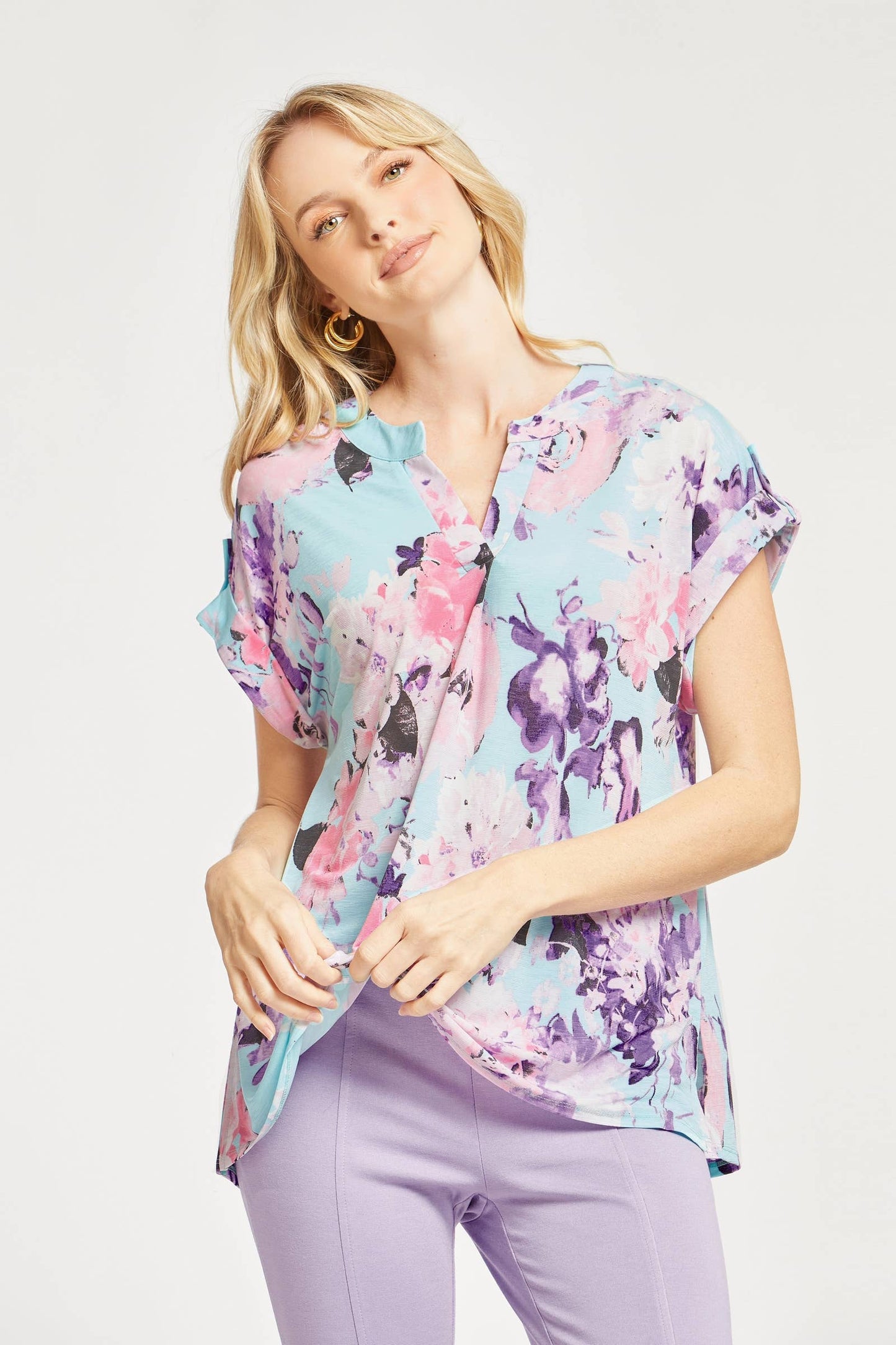 Lizzy Dolman Short Sleeve Wrinkle Free