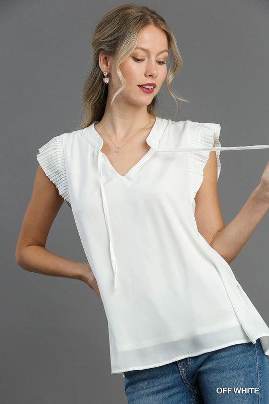 White N Ruffle Top