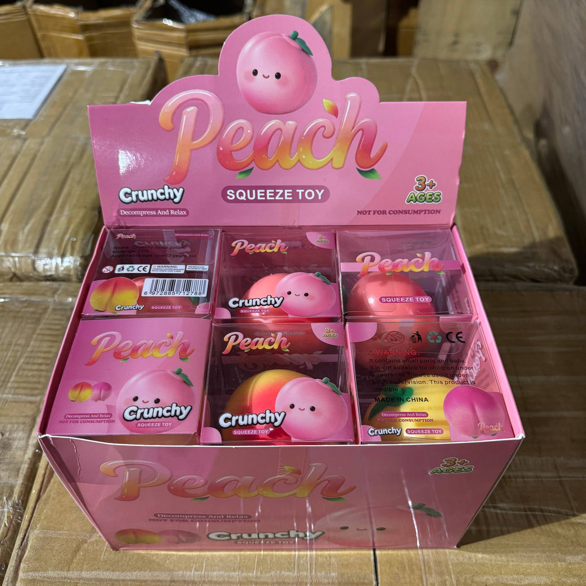 New ASMR Crackling Crunchy Gradient Peach Squishy