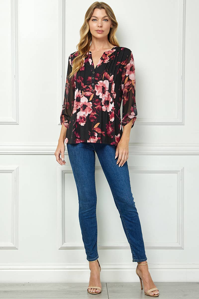 VERONA FALL NECK BLOUSE