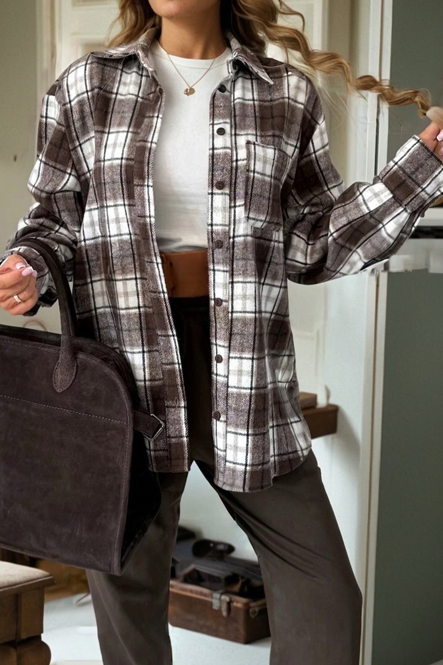 Chocolate Fall Shacket