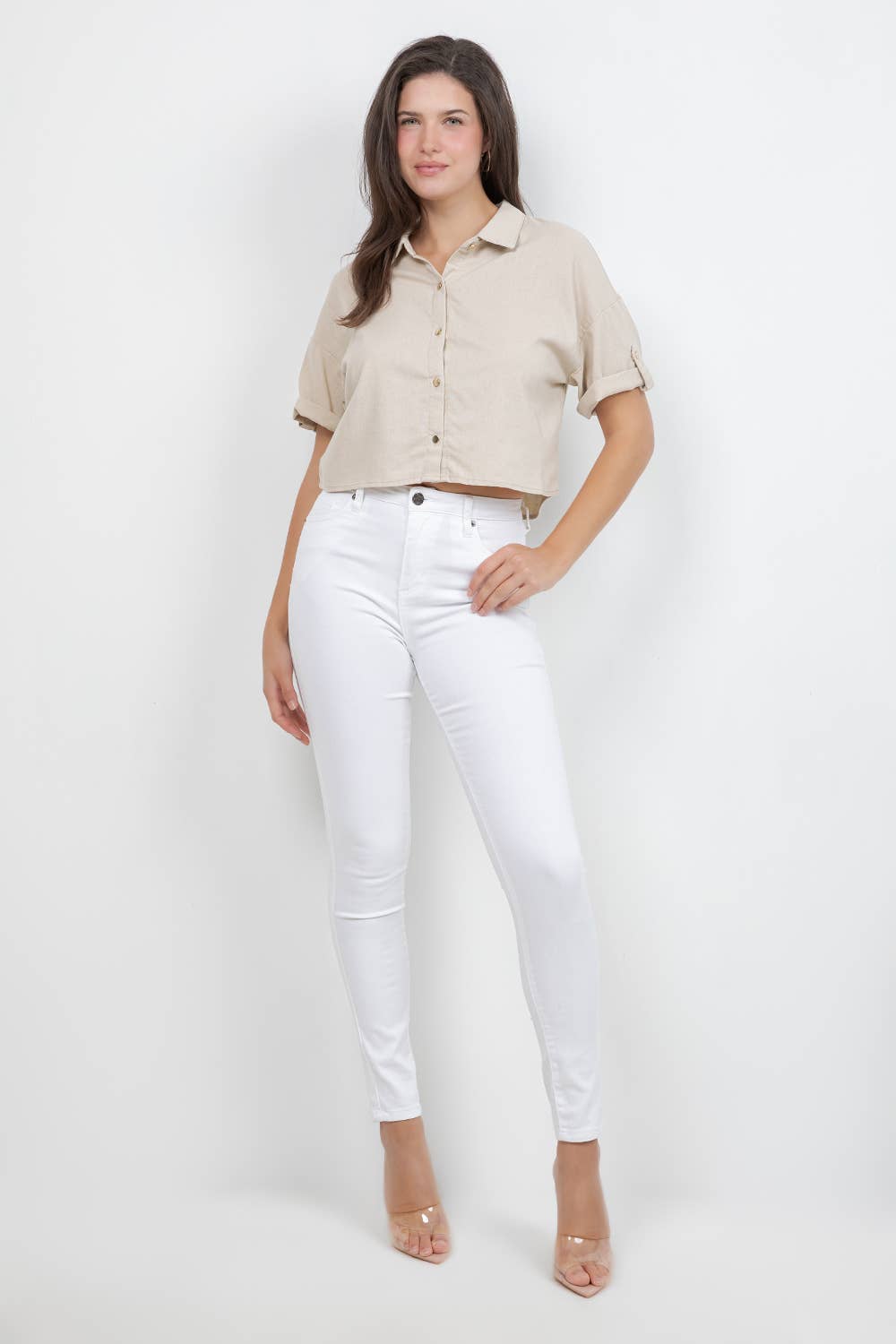 Line Cropped Top