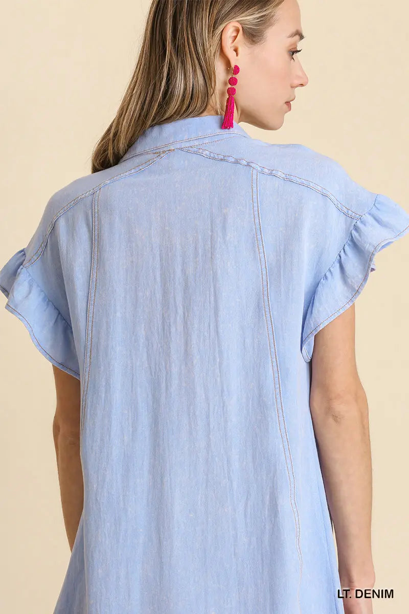 Ruffle Basic Dress/Coverup
