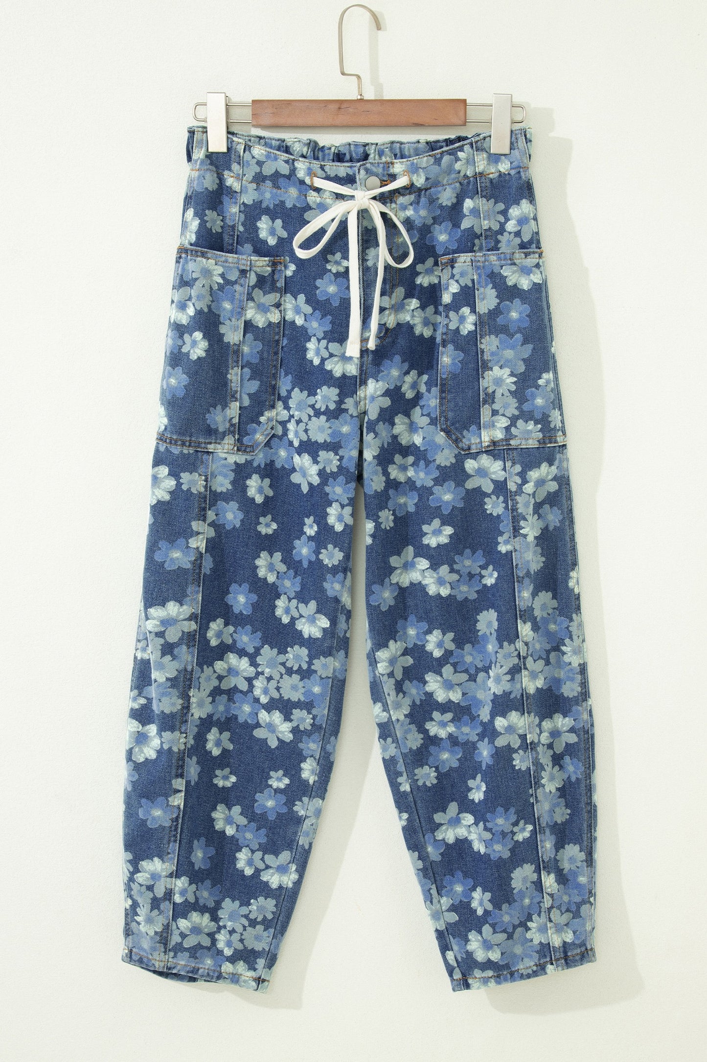 Floral Barrel Jeans