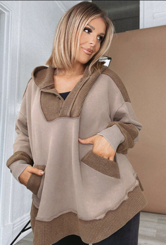 Brown Hooded Top