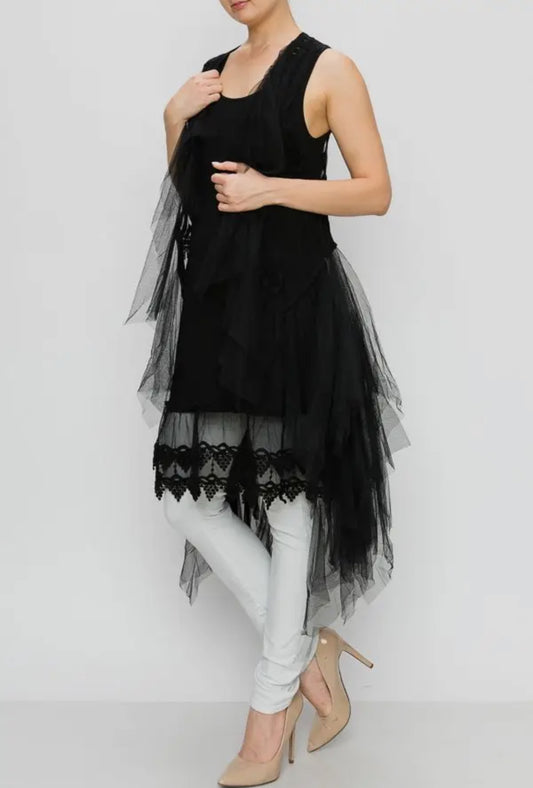 Origami Tulle Vest
