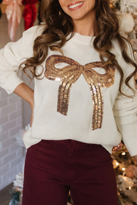 Bows and Sequins Christmas Sweater