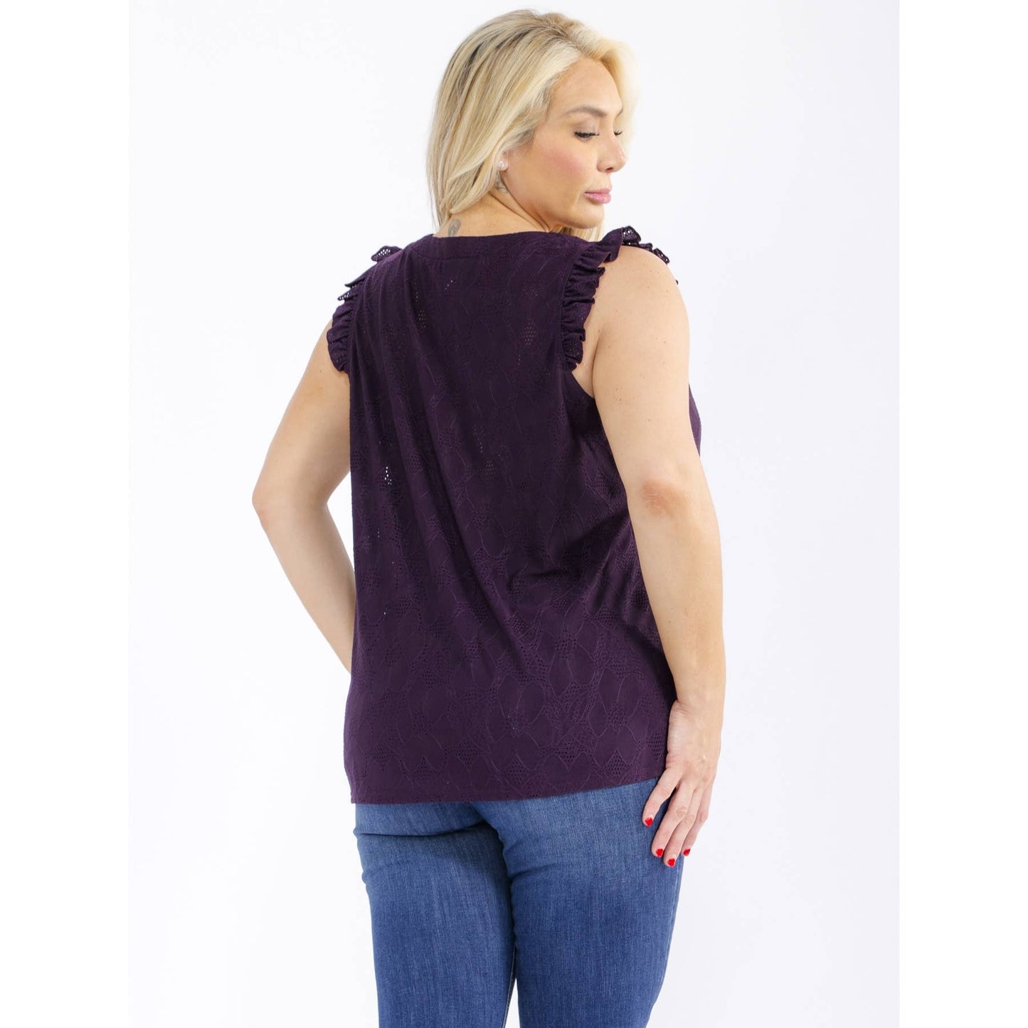 Curvy Ruffle Work Top