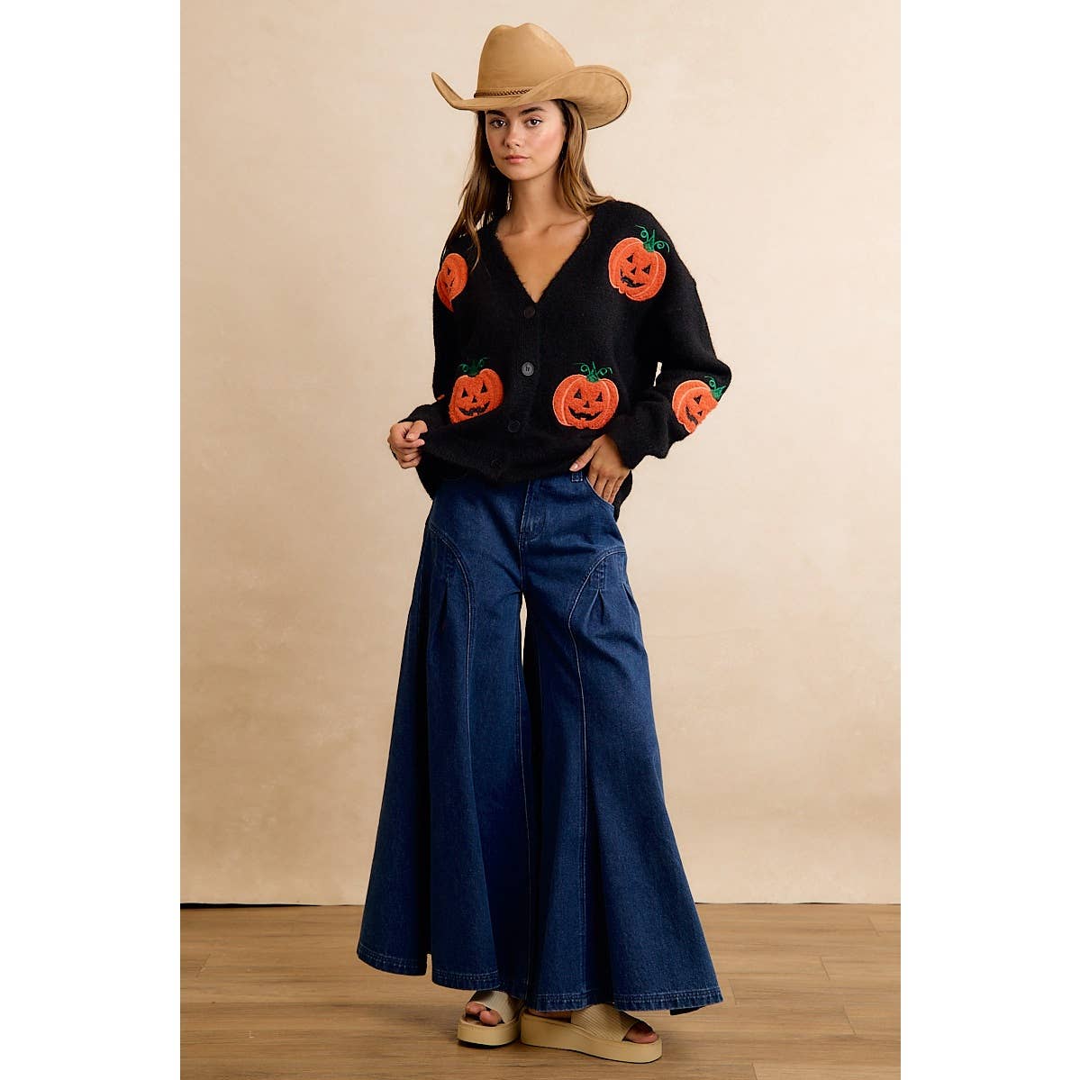 HALLOWEEN PUMPKIN BIBI KNIT CARDIGAN