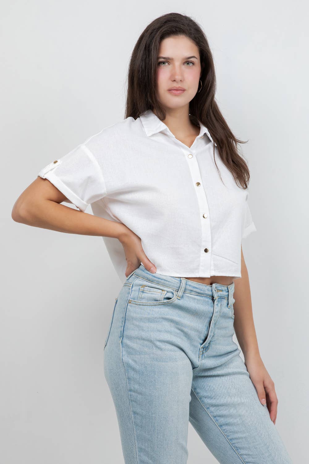 Line Cropped Top