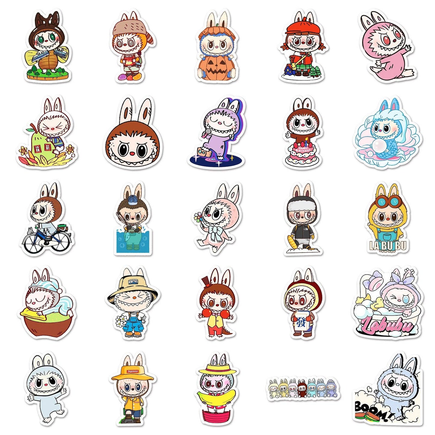 50Pcs  Stickers – Cute Waterproof Cartoon Decals for Laptop