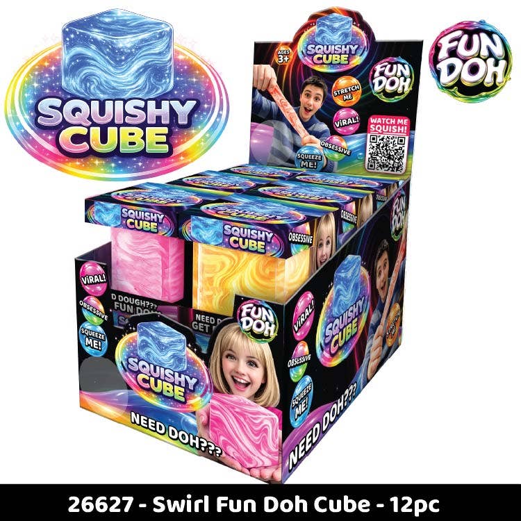 Fun Doh Swirl Squishy Cubes Viral