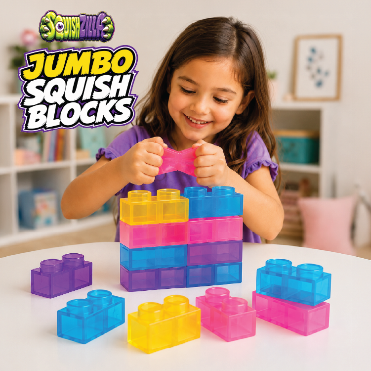 Fun Doh JUMBO Squish Blocks Building Sensory Toy