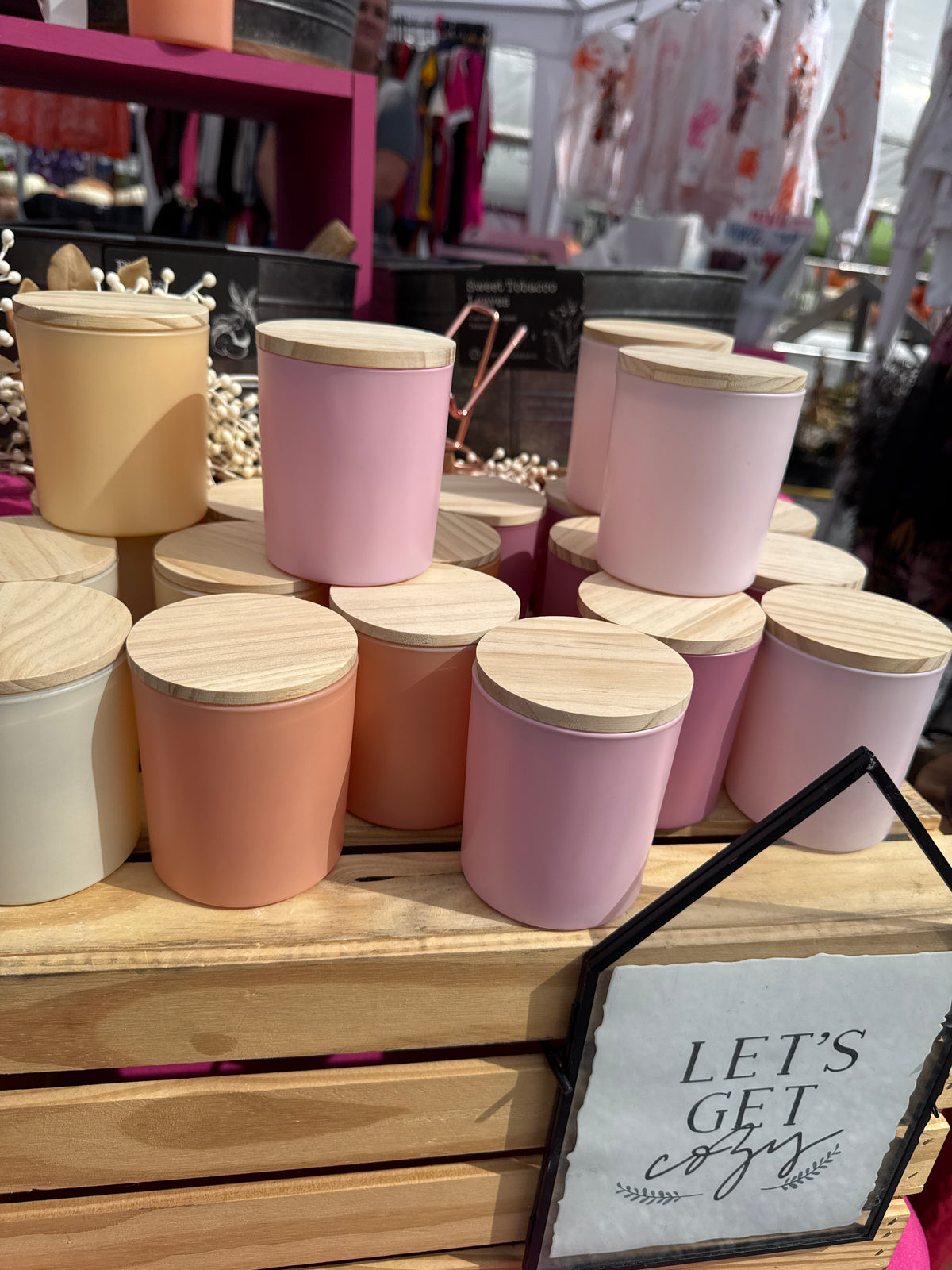 10oz Wicked  colored Jar & wooden Lid