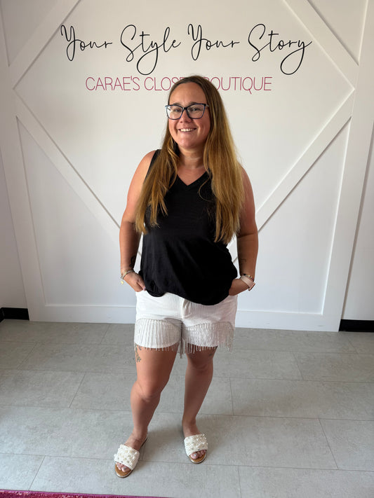 Sale Rhinestone White Corduroy Shorts