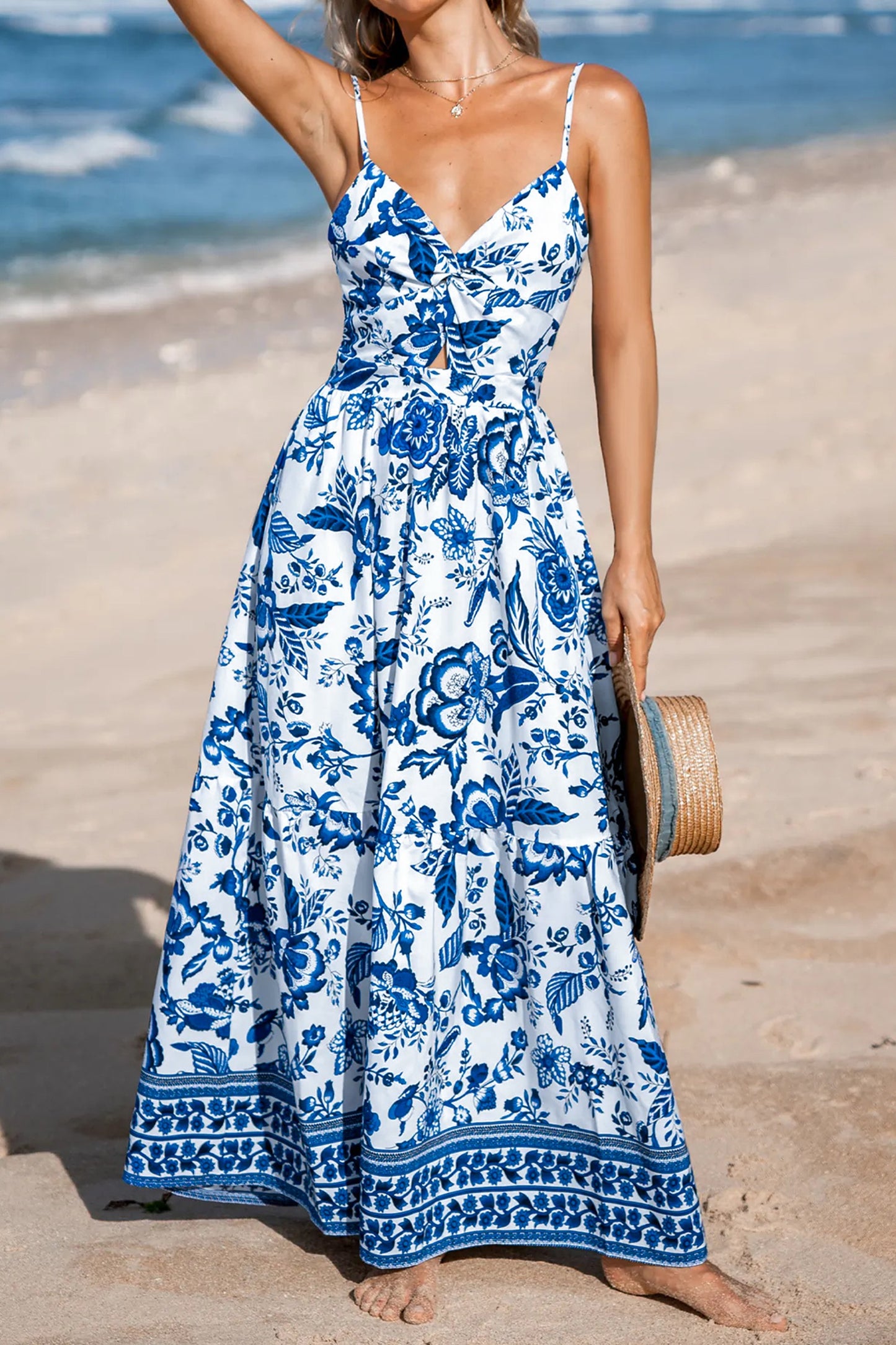 Elegant Floral Pockets Maxi