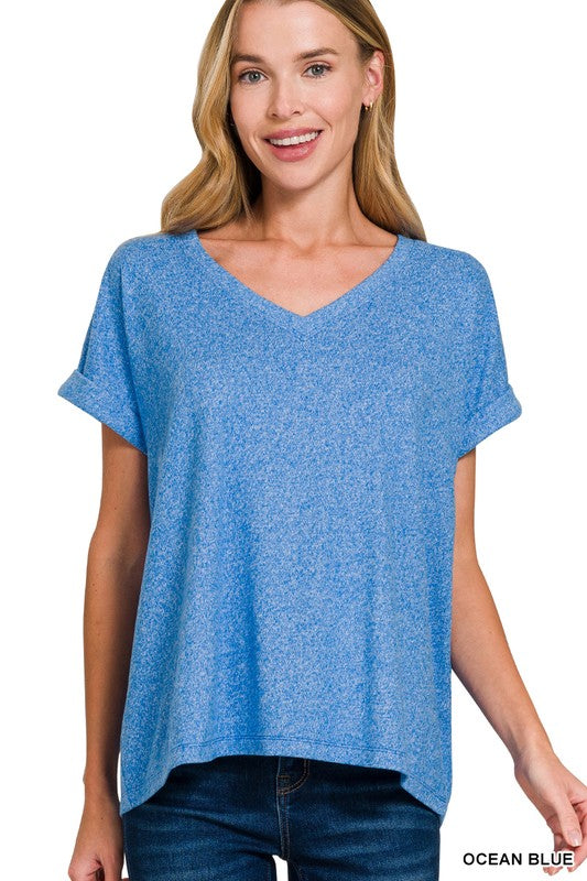 Zenana Plush V Neck