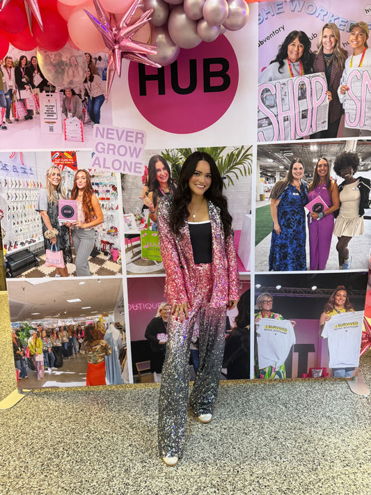 CaraZY Megan Sequin Ombré Suit