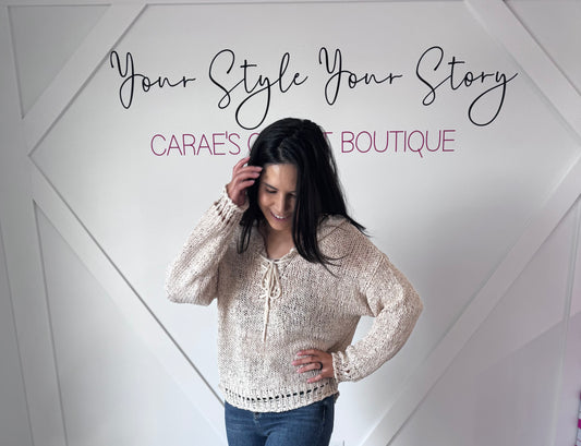 Natural Knit Boho Sweatshirt