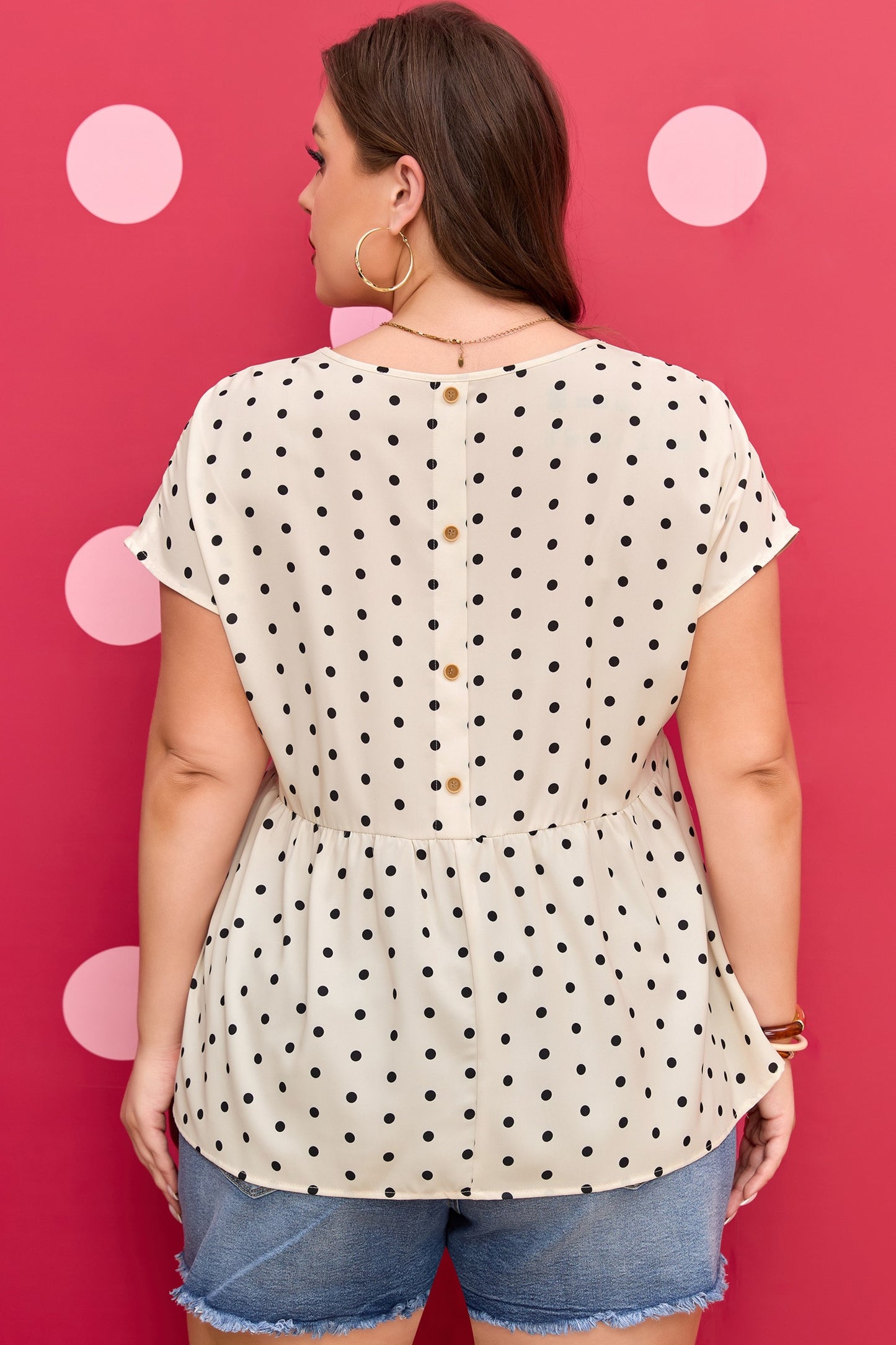 Curvy Polka Dot Top