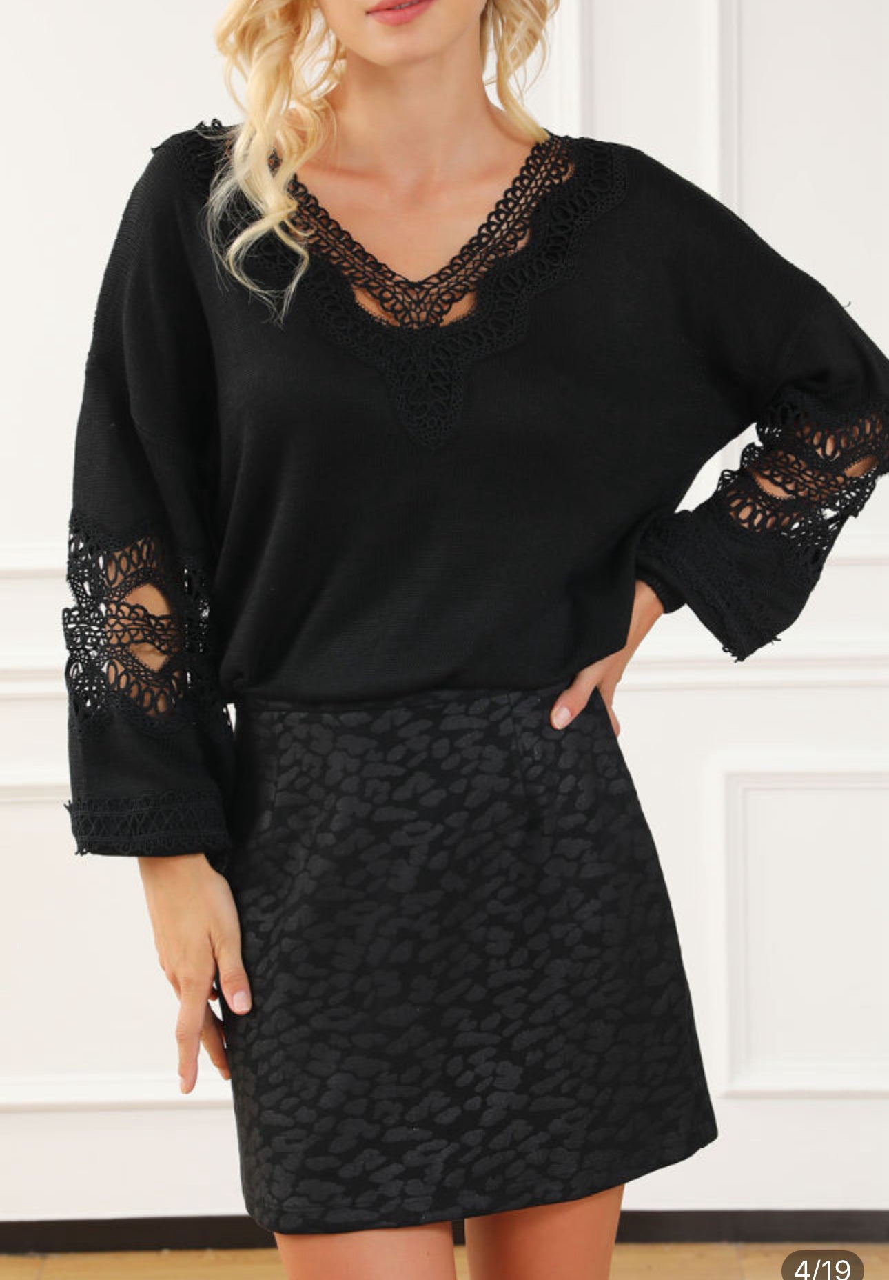 Lace sweater