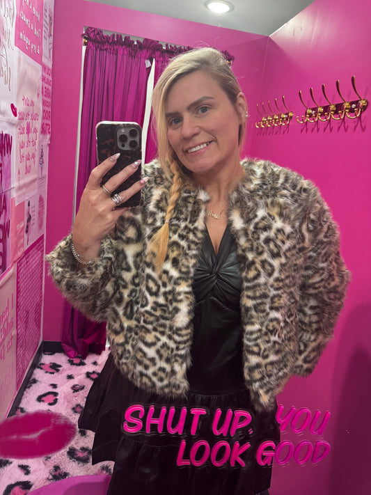 Skies Are Blue Leopard Jacket