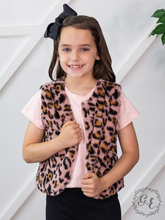 Girls Cheetah Vest