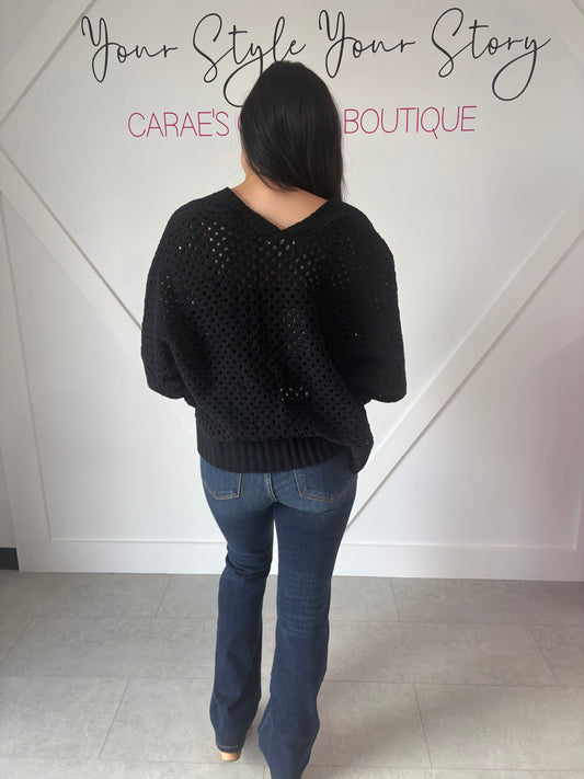 Chenille Crochet Cardigan
