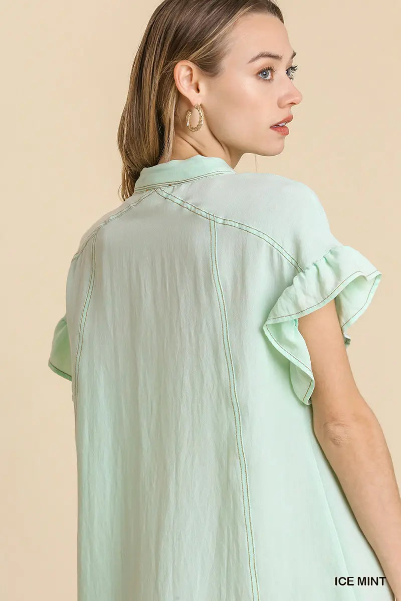Ruffle Basic Dress/Coverup