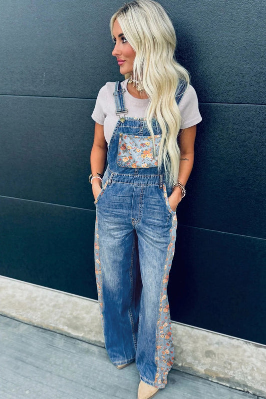 Blush & Blossom Denim Overalls