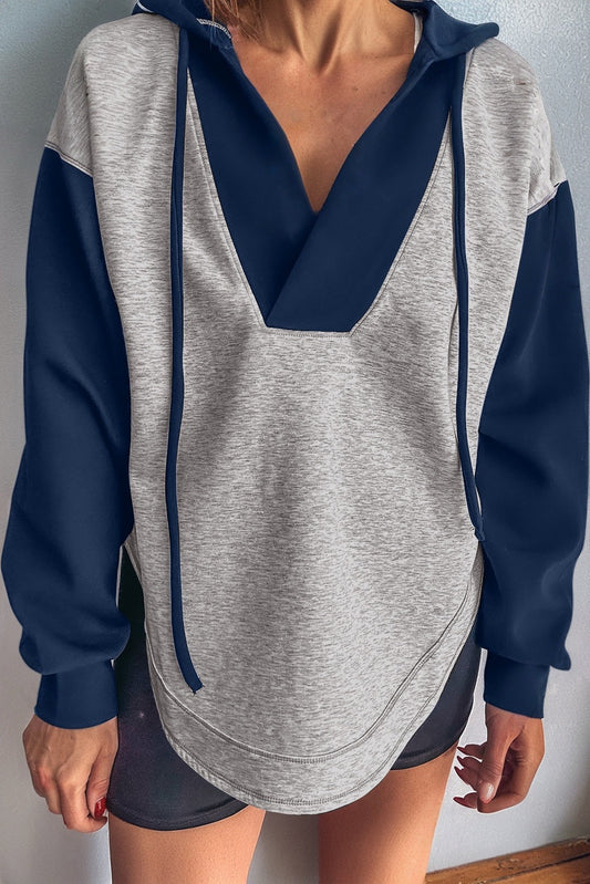 Navy N Grey Hoodie