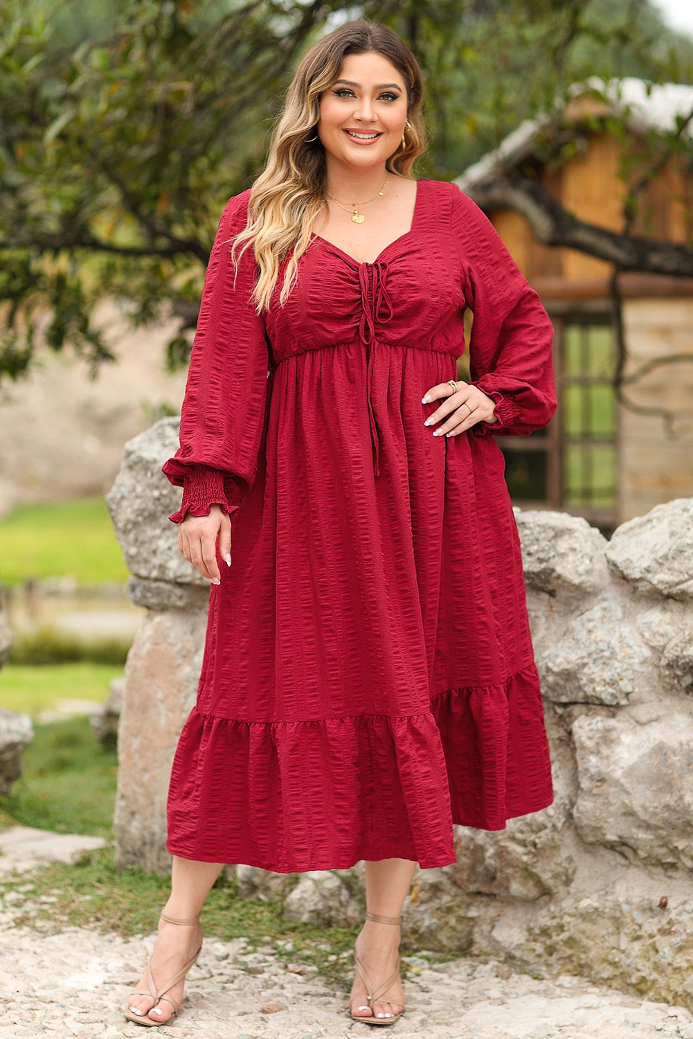 Curvy Red Christmas Dress