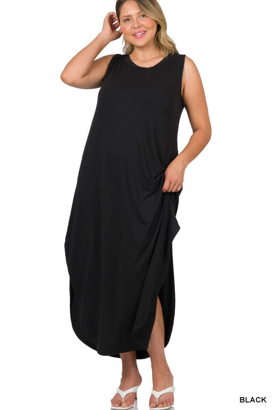 Round Neck Maxi Dress