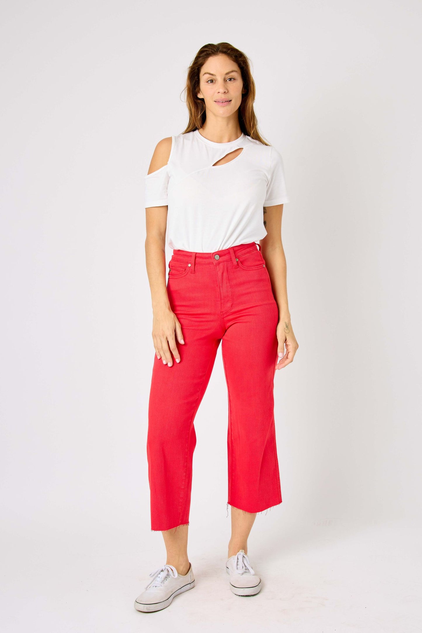 Colored Crop Judy Jeans