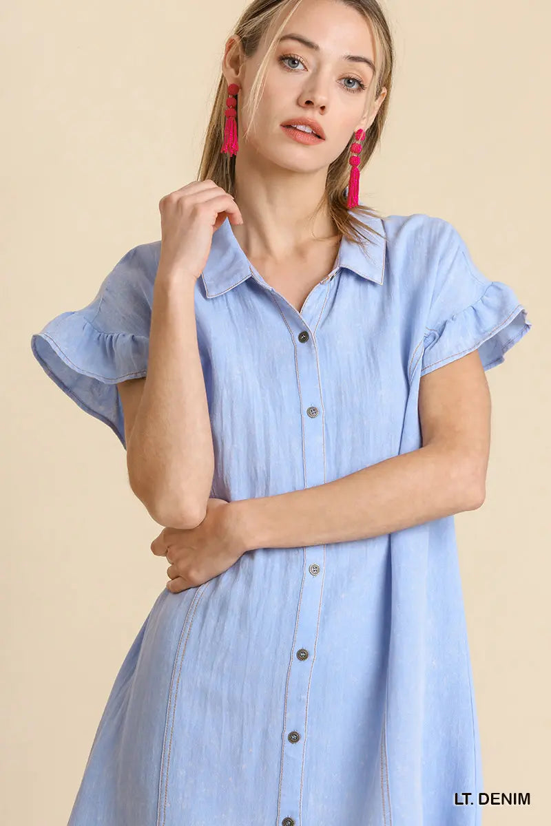 Ruffle Basic Dress/Coverup