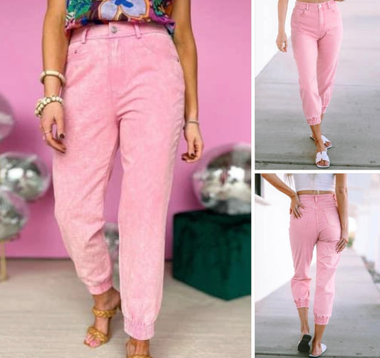 Carazy Pink Jogger CC Denim