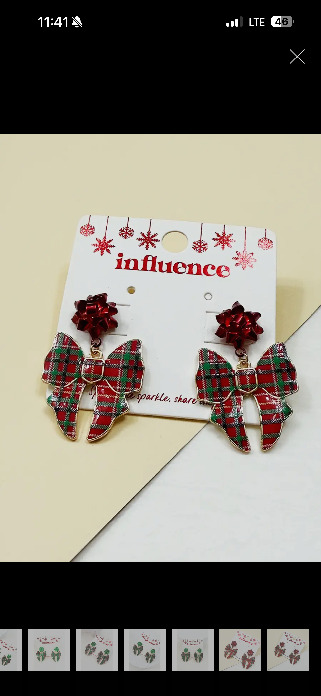 Christmas Bow Match Earrings